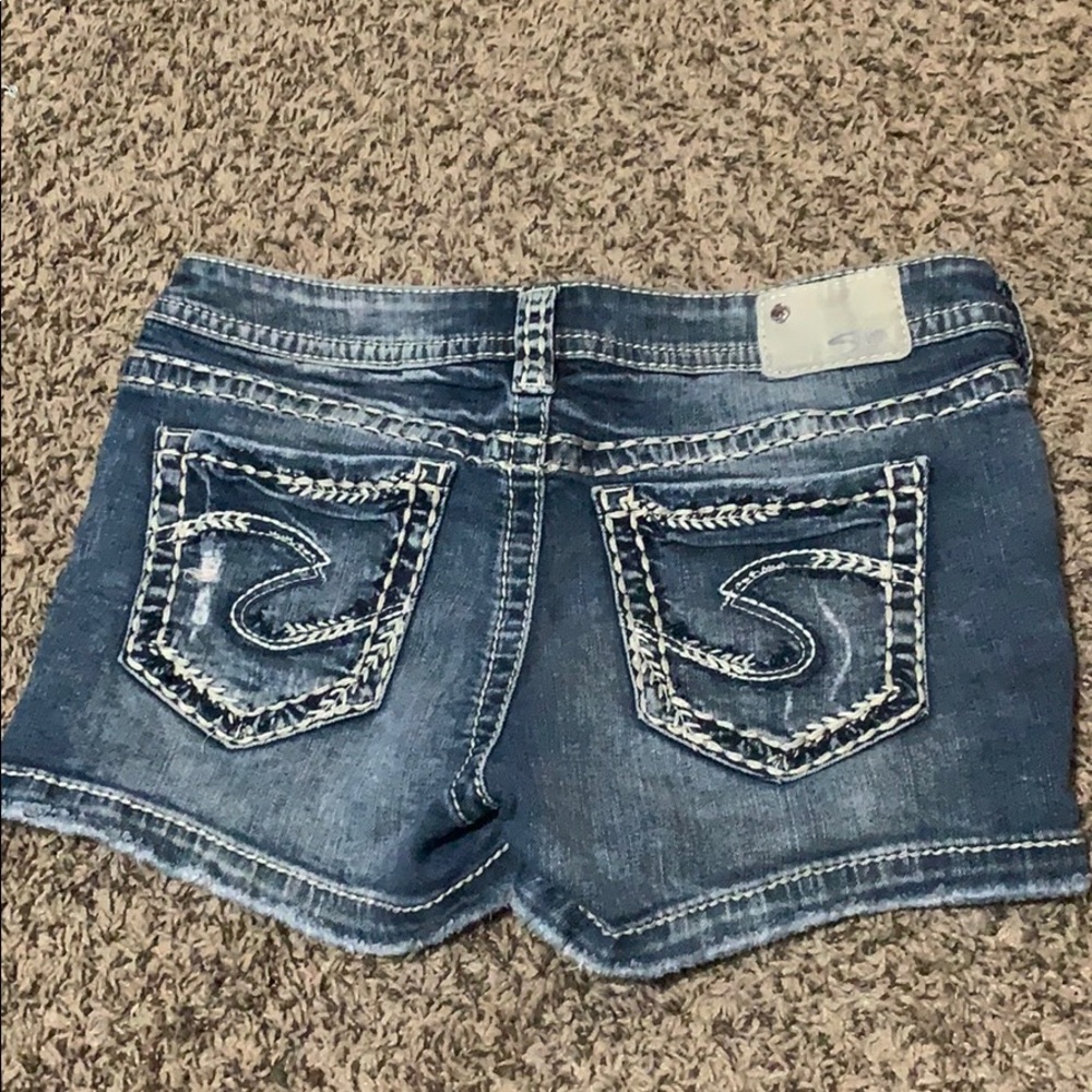 Silver Aiko mid shorts W28/L3